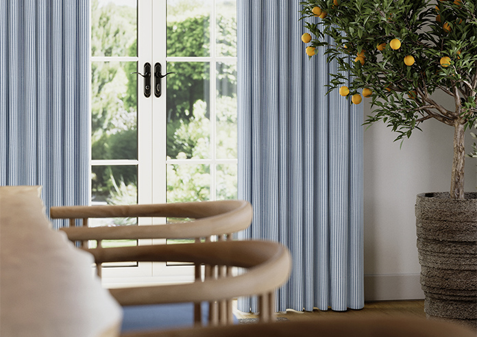 Nautical Stripes, Navy - Made to Measure Curtains - Image 5